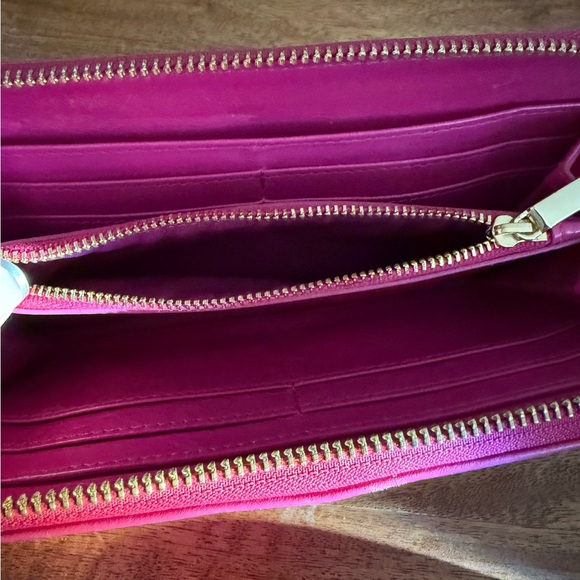 Tory Burch Hot Pink Zipper Wallet - Picture 4 of 5